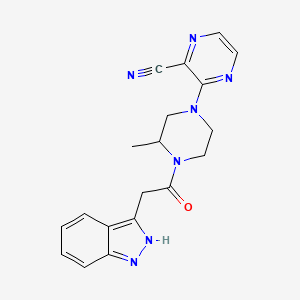 3-[4-[2-(2H-indazol-3-yl)acetyl]-3-methylpiperazin-1-yl]pyrazine-2-carbonitrile