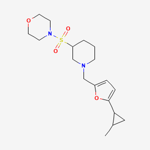 4-[1-[[5-(2-Methylcyclopropyl)furan-2-yl]methyl]piperidin-3-yl]sulfonylmorpholine