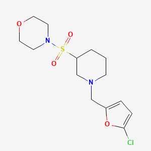 4-[1-[(5-Chlorofuran-2-yl)methyl]piperidin-3-yl]sulfonylmorpholine