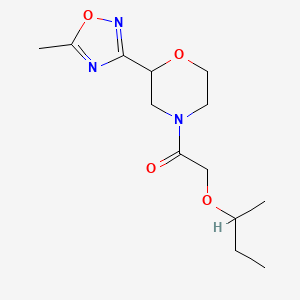 molecular formula C13H21N3O4 B6966558 2-Butan-2-yloxy-1-[2-(5-methyl-1,2,4-oxadiazol-3-yl)morpholin-4-yl]ethanone 