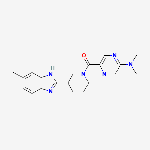 [5-(dimethylamino)pyrazin-2-yl]-[3-(6-methyl-1H-benzimidazol-2-yl)piperidin-1-yl]methanone