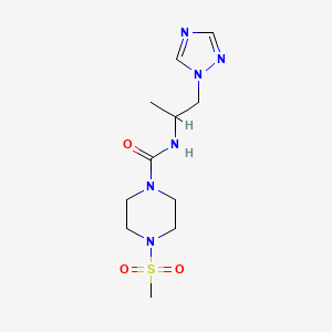 4-methylsulfonyl-N-[1-(1,2,4-triazol-1-yl)propan-2-yl]piperazine-1-carboxamide