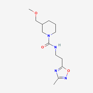 3-(methoxymethyl)-N-[2-(3-methyl-1,2,4-oxadiazol-5-yl)ethyl]piperidine-1-carboxamide