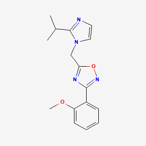 3-(2-Methoxyphenyl)-5-[(2-propan-2-ylimidazol-1-yl)methyl]-1,2,4-oxadiazole