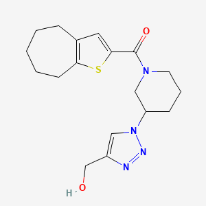 [3-[4-(hydroxymethyl)triazol-1-yl]piperidin-1-yl]-(5,6,7,8-tetrahydro-4H-cyclohepta[b]thiophen-2-yl)methanone