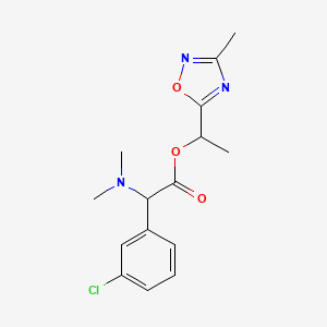 1-(3-Methyl-1,2,4-oxadiazol-5-yl)ethyl 2-(3-chlorophenyl)-2-(dimethylamino)acetate