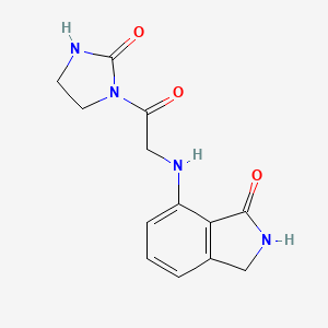 7-[[2-Oxo-2-(2-oxoimidazolidin-1-yl)ethyl]amino]-2,3-dihydroisoindol-1-one