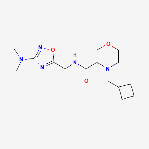 4-(cyclobutylmethyl)-N-[[3-(dimethylamino)-1,2,4-oxadiazol-5-yl]methyl]morpholine-3-carboxamide