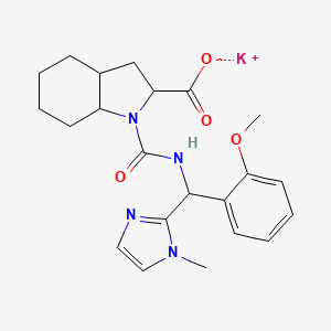 Potassium;1-[[(2-methoxyphenyl)-(1-methylimidazol-2-yl)methyl]carbamoyl]-2,3,3a,4,5,6,7,7a-octahydroindole-2-carboxylate