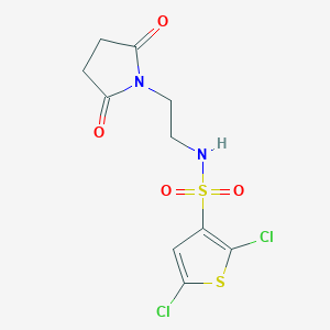 2,5-dichloro-N-[2-(2,5-dioxopyrrolidin-1-yl)ethyl]thiophene-3-sulfonamide