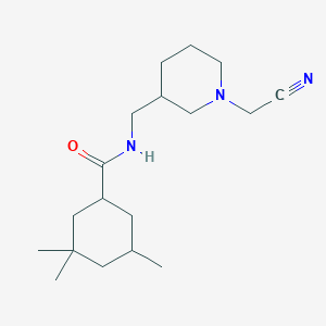 N-[[1-(cyanomethyl)piperidin-3-yl]methyl]-3,3,5-trimethylcyclohexane-1-carboxamide