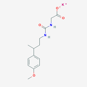 Potassium;2-[3-(4-methoxyphenyl)butylcarbamoylamino]acetate