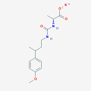 potassium;(2R)-2-[3-(4-methoxyphenyl)butylcarbamoylamino]propanoate