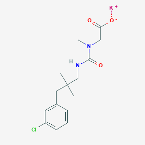 Potassium;2-[[3-(3-chlorophenyl)-2,2-dimethylpropyl]carbamoyl-methylamino]acetate