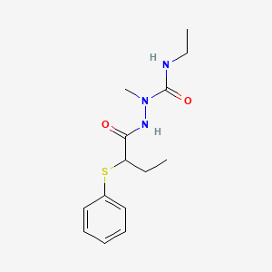 3-Ethyl-1-methyl-1-(2-phenylsulfanylbutanoylamino)urea