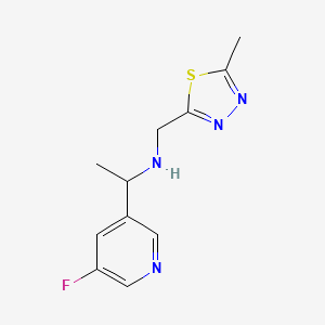 1-(5-fluoropyridin-3-yl)-N-[(5-methyl-1,3,4-thiadiazol-2-yl)methyl]ethanamine