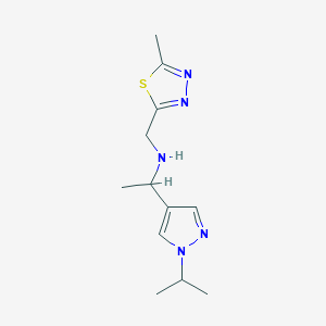 N-[(5-methyl-1,3,4-thiadiazol-2-yl)methyl]-1-(1-propan-2-ylpyrazol-4-yl)ethanamine