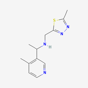 1-(4-methylpyridin-3-yl)-N-[(5-methyl-1,3,4-thiadiazol-2-yl)methyl]ethanamine