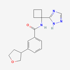 3-(oxolan-3-yl)-N-[1-(1H-1,2,4-triazol-5-yl)cyclobutyl]benzamide