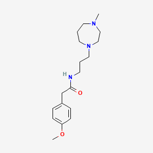 2-(4-methoxyphenyl)-N-[3-(4-methyl-1,4-diazepan-1-yl)propyl]acetamide