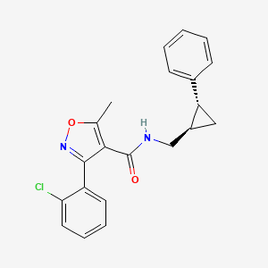 3-(2-chlorophenyl)-5-methyl-N-[[(1R,2R)-2-phenylcyclopropyl]methyl]-1,2-oxazole-4-carboxamide