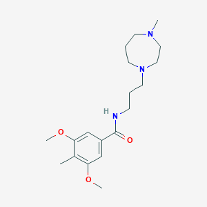 3,5-dimethoxy-4-methyl-N-[3-(4-methyl-1,4-diazepan-1-yl)propyl]benzamide