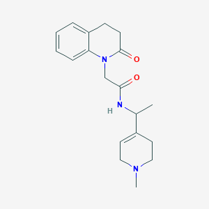 N-[1-(1-methyl-3,6-dihydro-2H-pyridin-4-yl)ethyl]-2-(2-oxo-3,4-dihydroquinolin-1-yl)acetamide