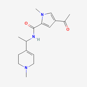 4-acetyl-1-methyl-N-[1-(1-methyl-3,6-dihydro-2H-pyridin-4-yl)ethyl]pyrrole-2-carboxamide