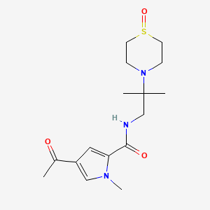 4-acetyl-1-methyl-N-[2-methyl-2-(1-oxo-1,4-thiazinan-4-yl)propyl]pyrrole-2-carboxamide