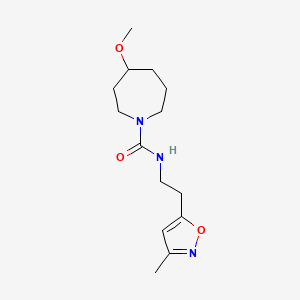 4-methoxy-N-[2-(3-methyl-1,2-oxazol-5-yl)ethyl]azepane-1-carboxamide