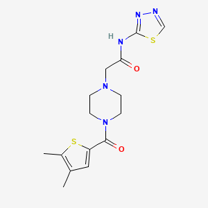 2-[4-(4,5-dimethylthiophene-2-carbonyl)piperazin-1-yl]-N-(1,3,4-thiadiazol-2-yl)acetamide