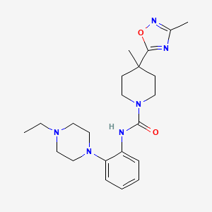 N-[2-(4-ethylpiperazin-1-yl)phenyl]-4-methyl-4-(3-methyl-1,2,4-oxadiazol-5-yl)piperidine-1-carboxamide