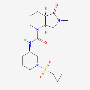 (4aR,7aS)-N-[(3R)-1-cyclopropylsulfonylpiperidin-3-yl]-6-methyl-5-oxo-2,3,4,4a,7,7a-hexahydropyrrolo[3,4-b]pyridine-1-carboxamide