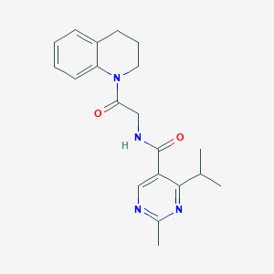 N-[2-(3,4-dihydro-2H-quinolin-1-yl)-2-oxoethyl]-2-methyl-4-propan-2-ylpyrimidine-5-carboxamide