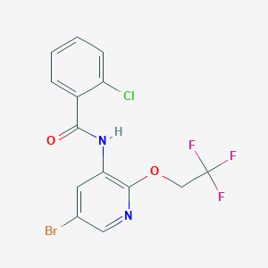 N-[5-bromo-2-(2,2,2-trifluoroethoxy)pyridin-3-yl]-2-chlorobenzamide