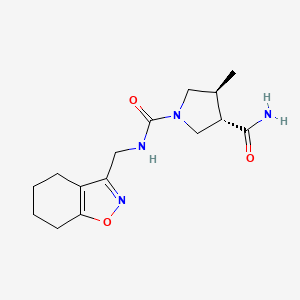 (3S,4S)-4-methyl-1-N-(4,5,6,7-tetrahydro-1,2-benzoxazol-3-ylmethyl)pyrrolidine-1,3-dicarboxamide