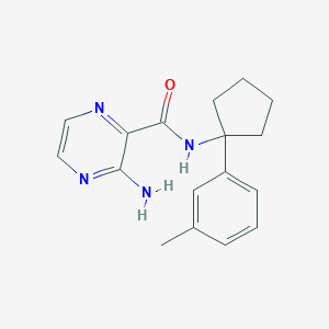 3-amino-N-[1-(3-methylphenyl)cyclopentyl]pyrazine-2-carboxamide