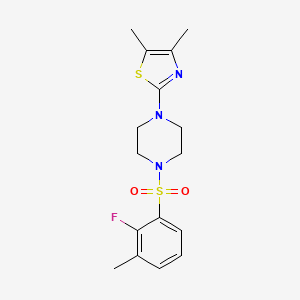 2-[4-(2-Fluoro-3-methylphenyl)sulfonylpiperazin-1-yl]-4,5-dimethyl-1,3-thiazole