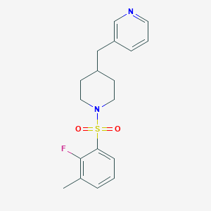 3-[[1-(2-Fluoro-3-methylphenyl)sulfonylpiperidin-4-yl]methyl]pyridine