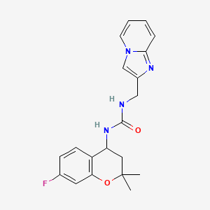 1-(7-Fluoro-2,2-dimethyl-3,4-dihydrochromen-4-yl)-3-(imidazo[1,2-a]pyridin-2-ylmethyl)urea