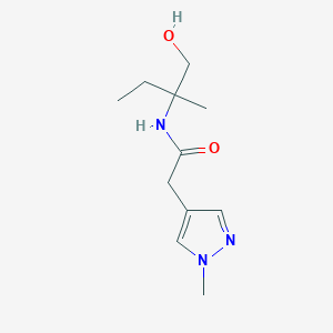 N-(1-hydroxy-2-methylbutan-2-yl)-2-(1-methylpyrazol-4-yl)acetamide