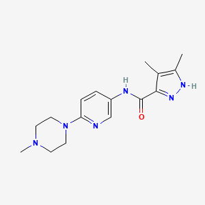 4,5-dimethyl-N-[6-(4-methylpiperazin-1-yl)pyridin-3-yl]-1H-pyrazole-3-carboxamide