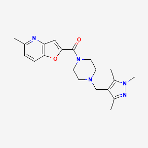 (5-Methylfuro[3,2-b]pyridin-2-yl)-[4-[(1,3,5-trimethylpyrazol-4-yl)methyl]piperazin-1-yl]methanone