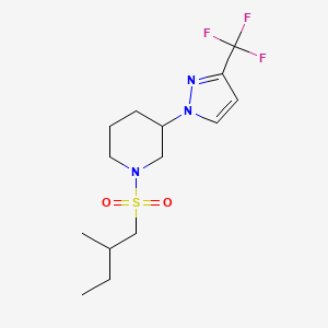 1-(2-Methylbutylsulfonyl)-3-[3-(trifluoromethyl)pyrazol-1-yl]piperidine