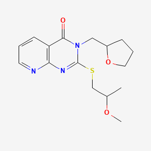 2-(2-Methoxypropylsulfanyl)-3-(oxolan-2-ylmethyl)pyrido[2,3-d]pyrimidin-4-one