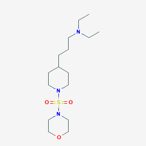 molecular formula C16H33N3O3S B6967237 N,N-diethyl-3-(1-morpholin-4-ylsulfonylpiperidin-4-yl)propan-1-amine 