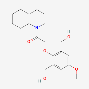 molecular formula C20H29NO5 B6967241 1-(3,4,4a,5,6,7,8,8a-octahydro-2H-quinolin-1-yl)-2-[2,6-bis(hydroxymethyl)-4-methoxyphenoxy]ethanone 