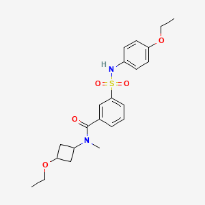 molecular formula C22H28N2O5S B6967242 N-(3-ethoxycyclobutyl)-3-[(4-ethoxyphenyl)sulfamoyl]-N-methylbenzamide 