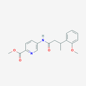 molecular formula C18H20N2O4 B6967245 Methyl 5-[3-(2-methoxyphenyl)butanoylamino]pyridine-2-carboxylate 