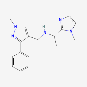 1-(1-methylimidazol-2-yl)-N-[(1-methyl-3-phenylpyrazol-4-yl)methyl]ethanamine